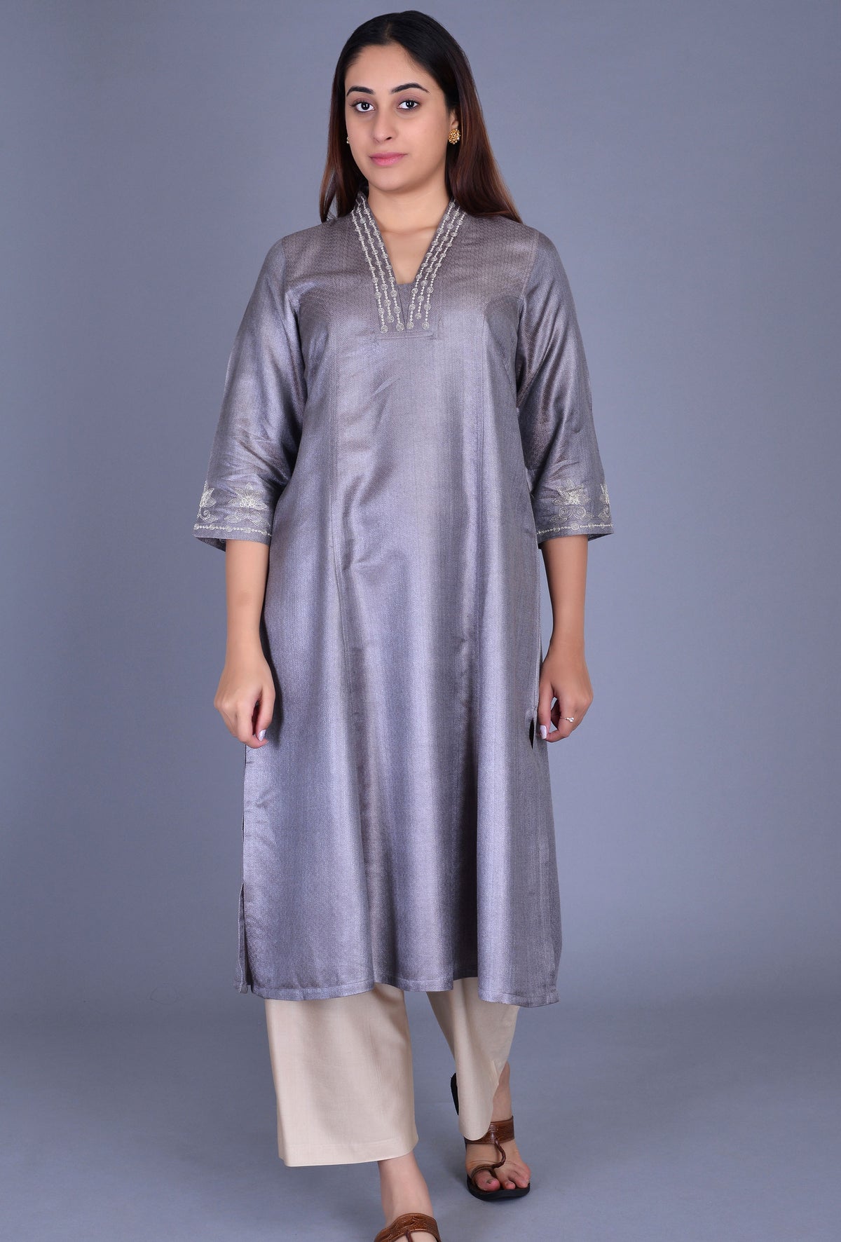 Self-textured Silk Kurta