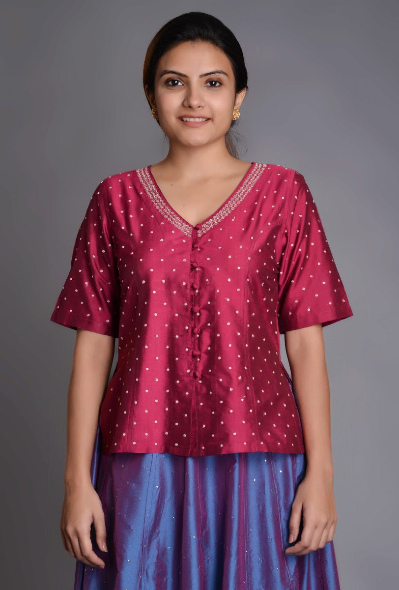 Silk Taar Work Blouse