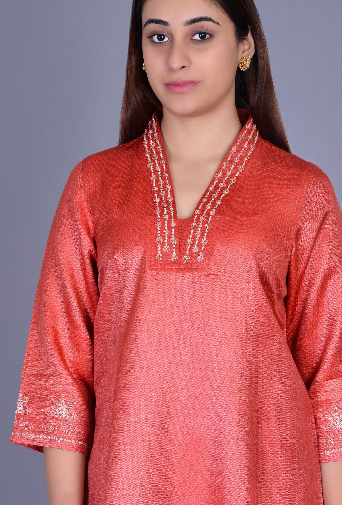 Red Silk Kurta