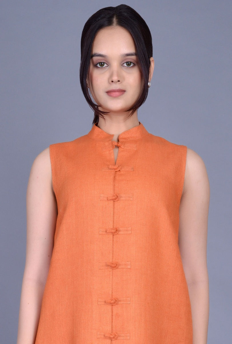 Linen Sleeveless Ensemble