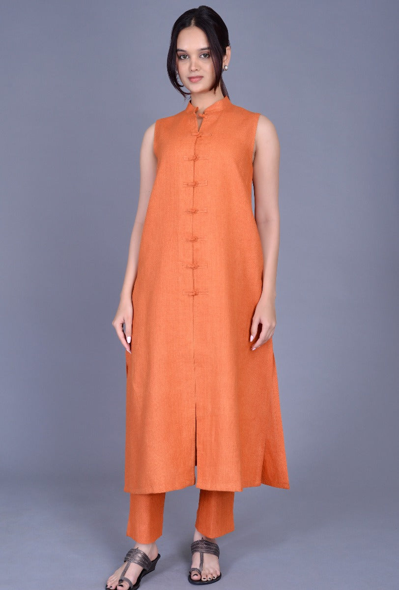 Linen Sleeveless Ensemble