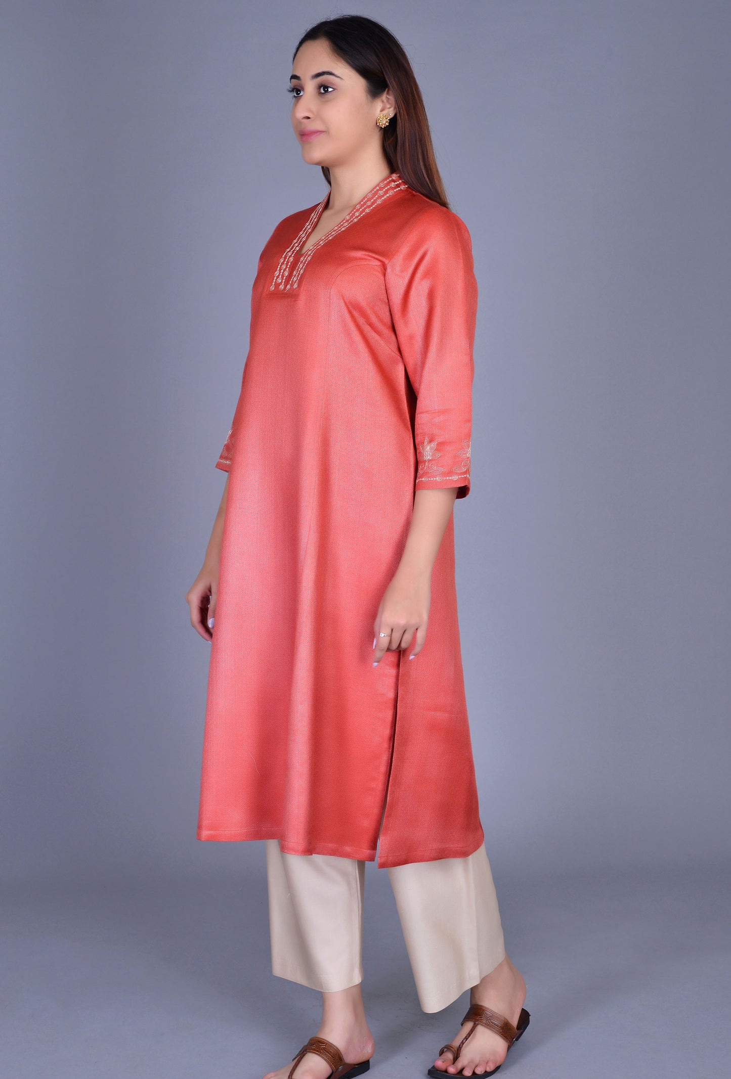 Red Silk Kurta