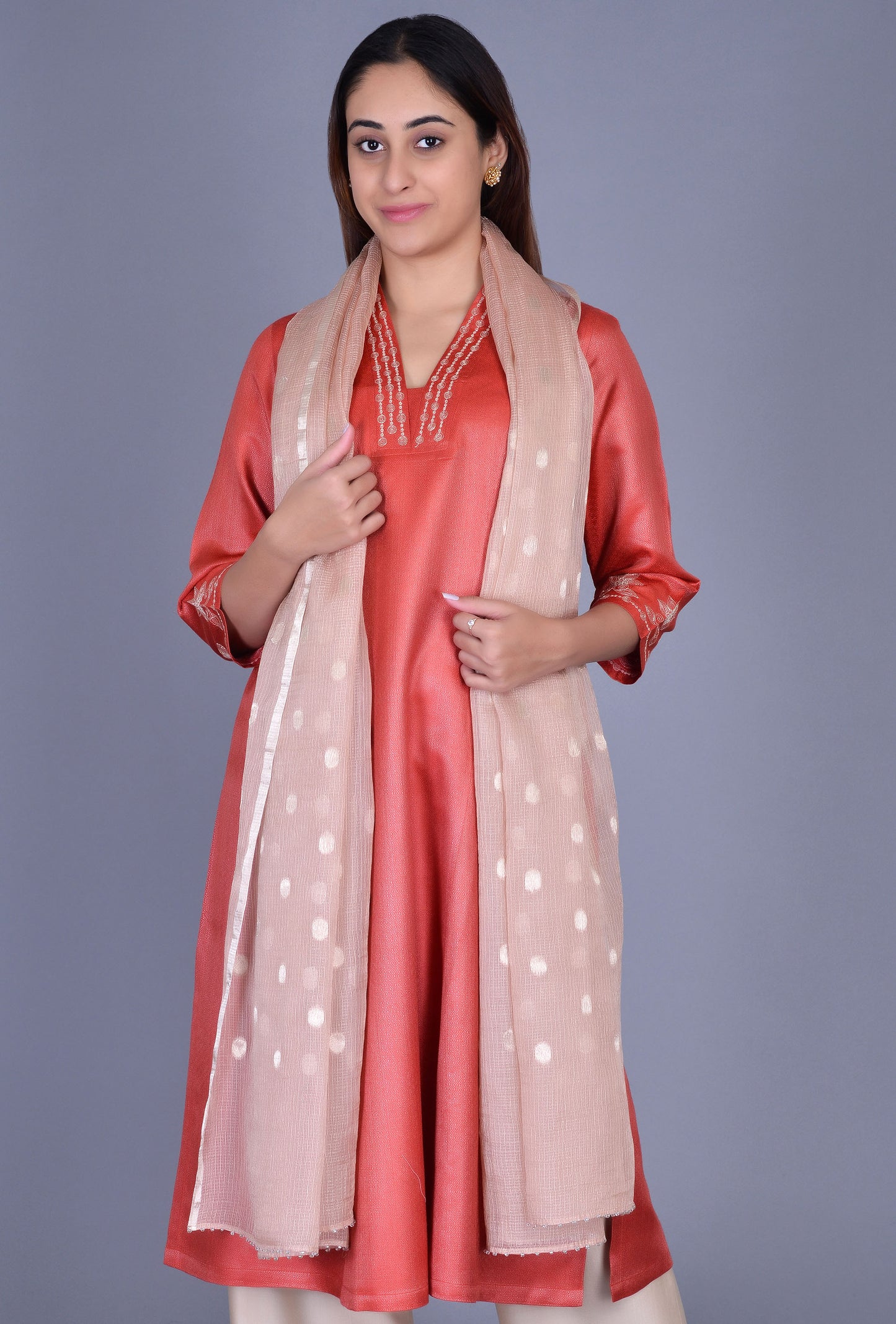 Red Silk Kurta