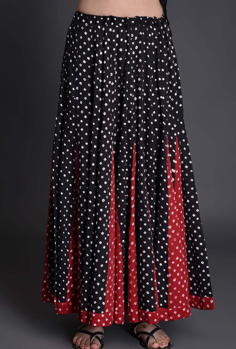 Multi-panel Bandhani Skirt