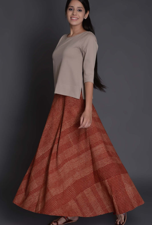 Block Printed Skirt
