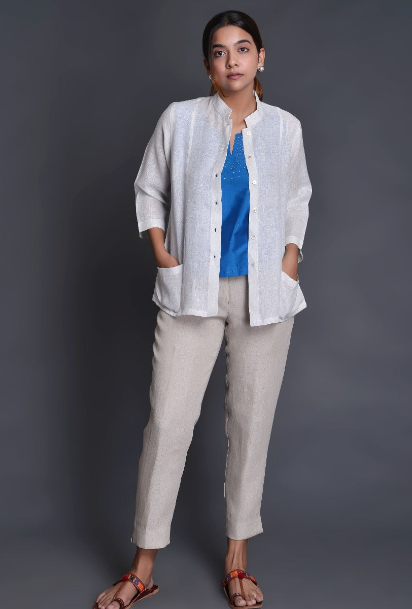 Slit Neck Silk Tank Top