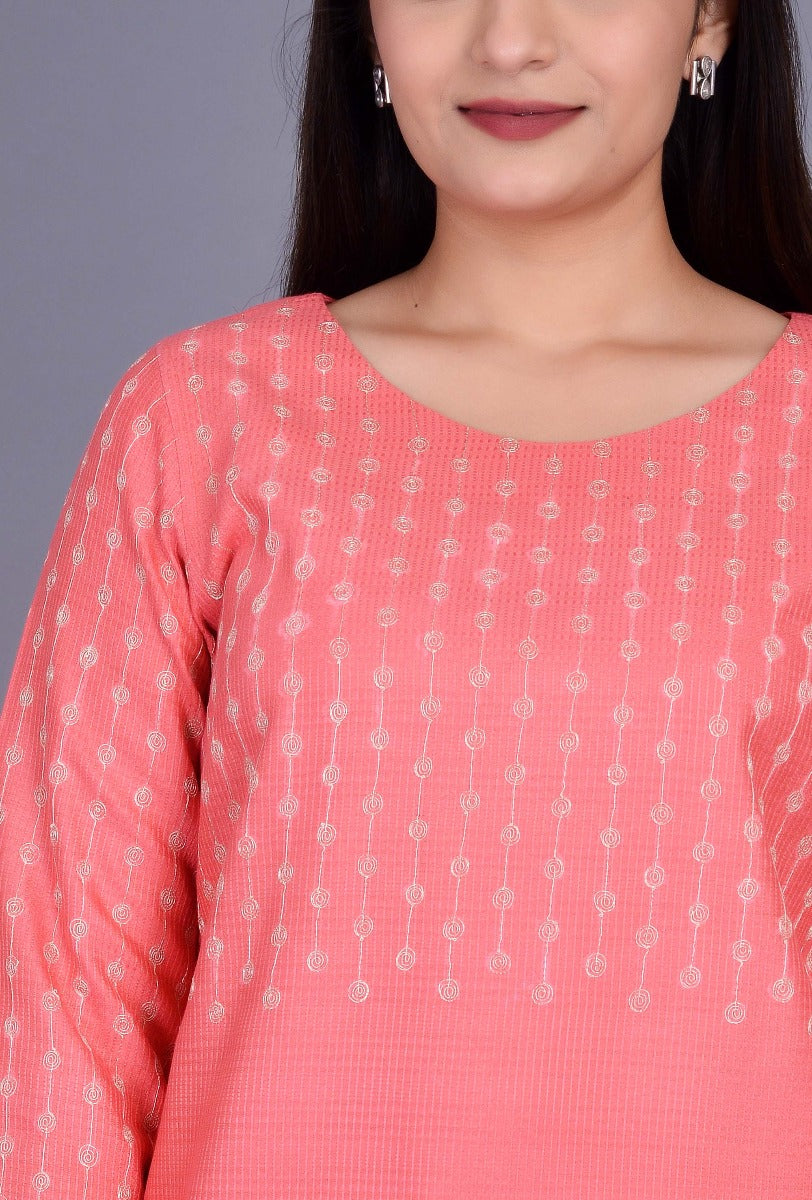 Silk Kurta with Taar Embroidery