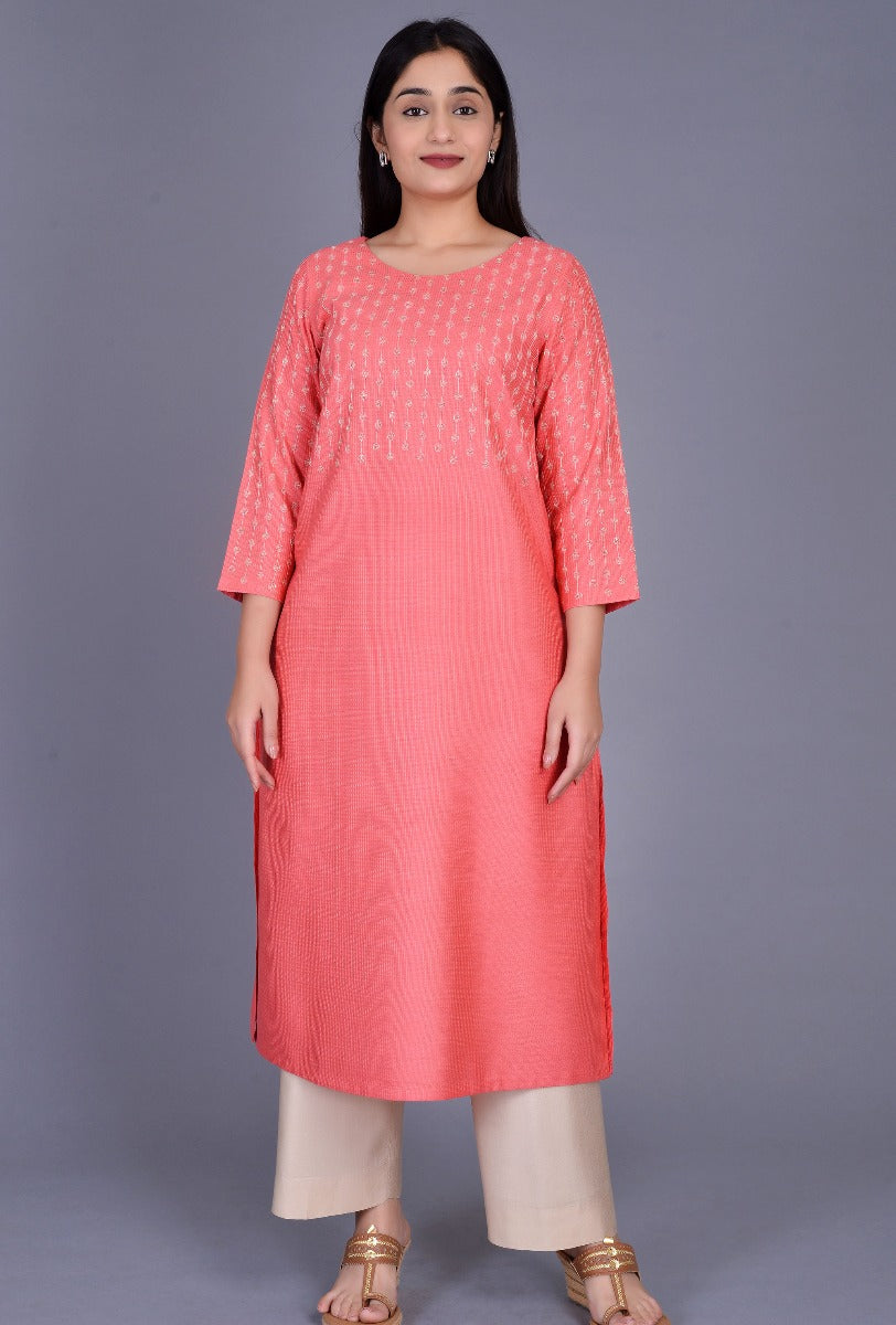 Silk Kurta with Taar Embroidery