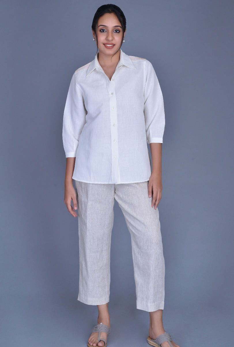 Off White Linen Shirt