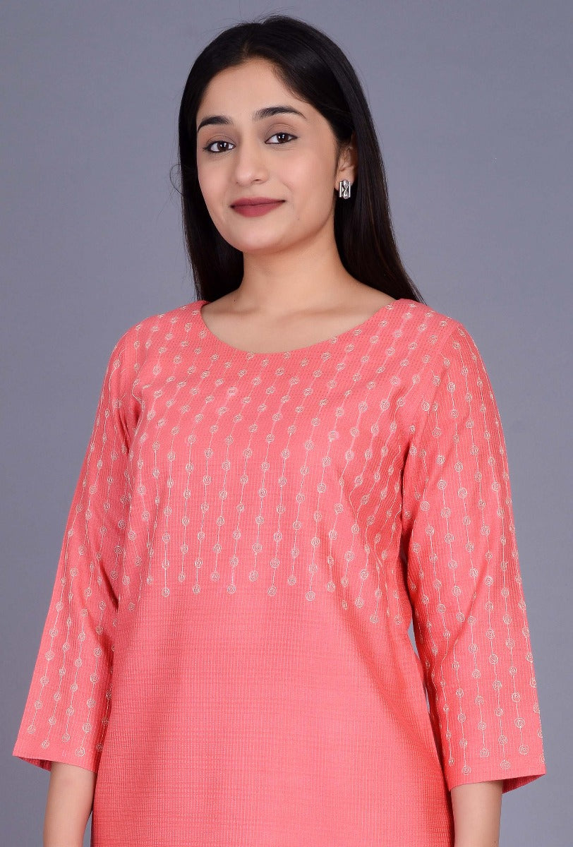 Silk Kurta with Taar Embroidery