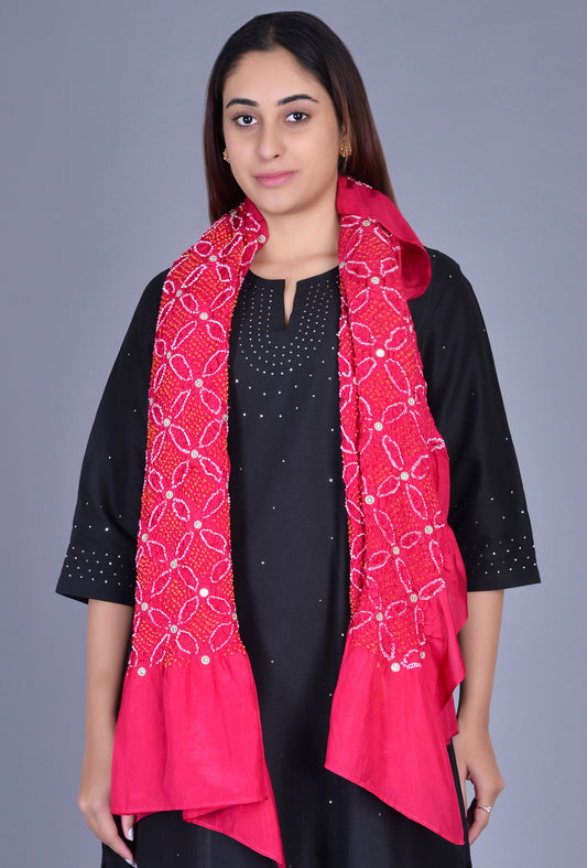 Magenta Silk Dupatta