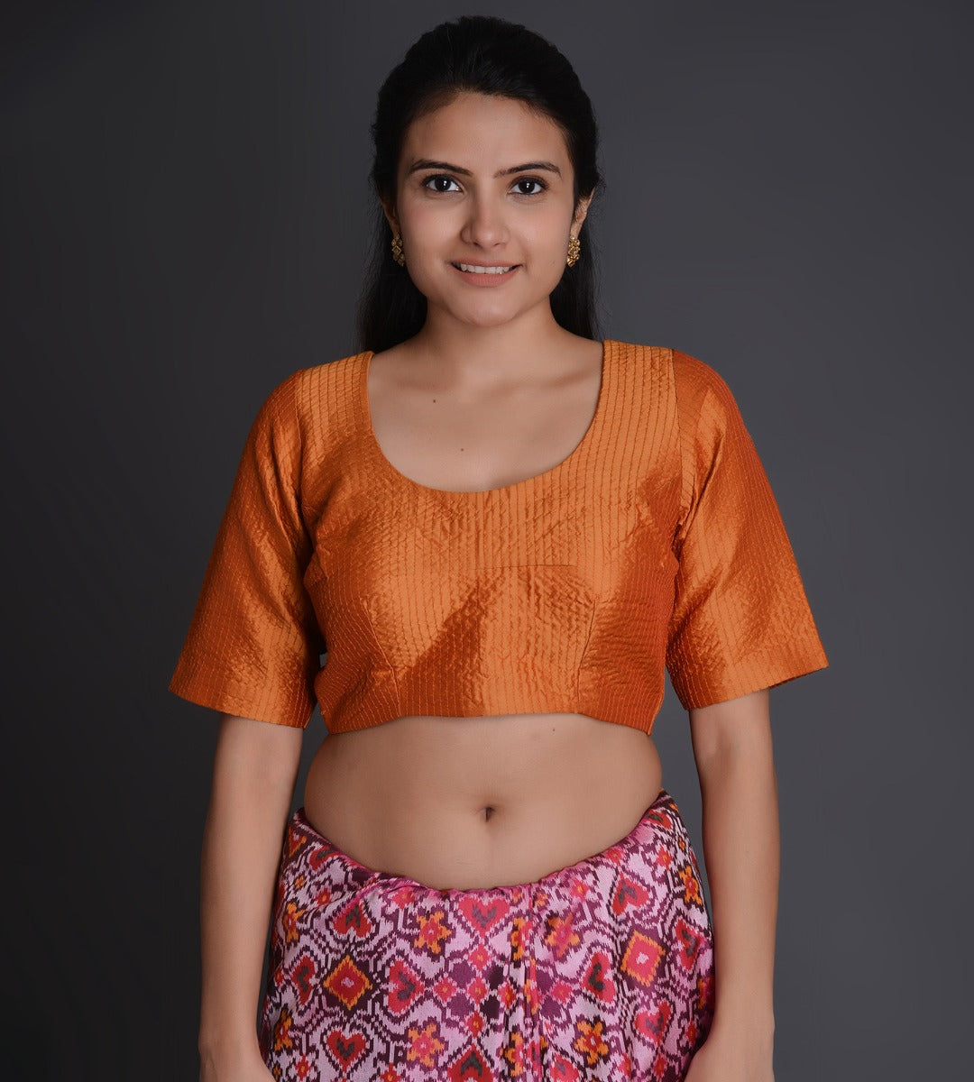 Crinkled Silk Choli
