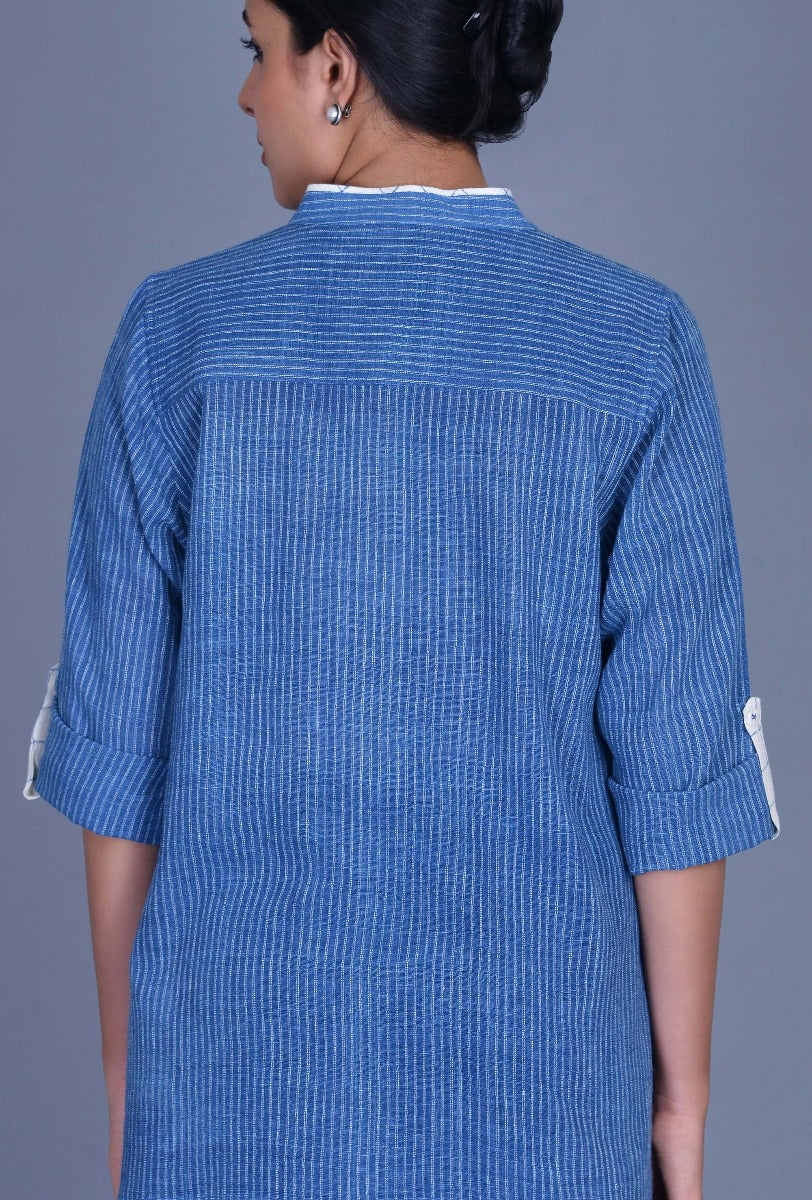 Indigo Stripes Kala Cotton Shirt
