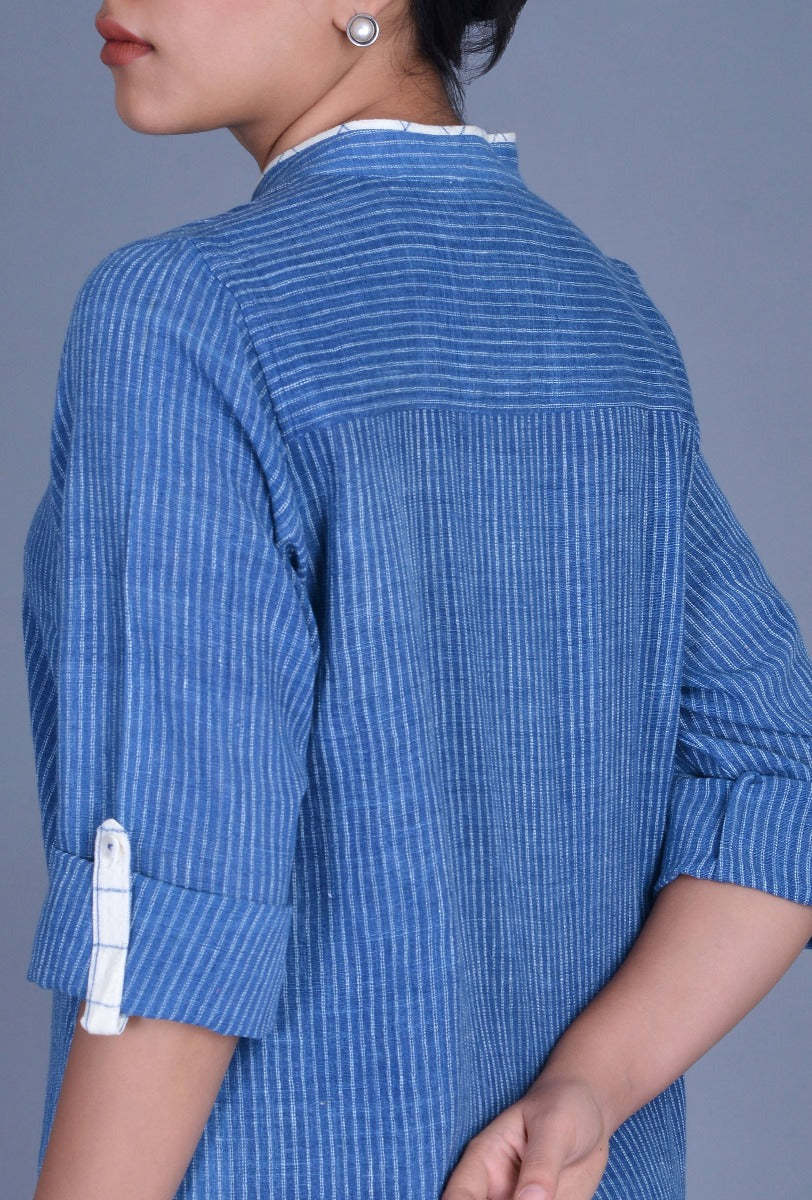 Indigo Stripes Kala Cotton Shirt