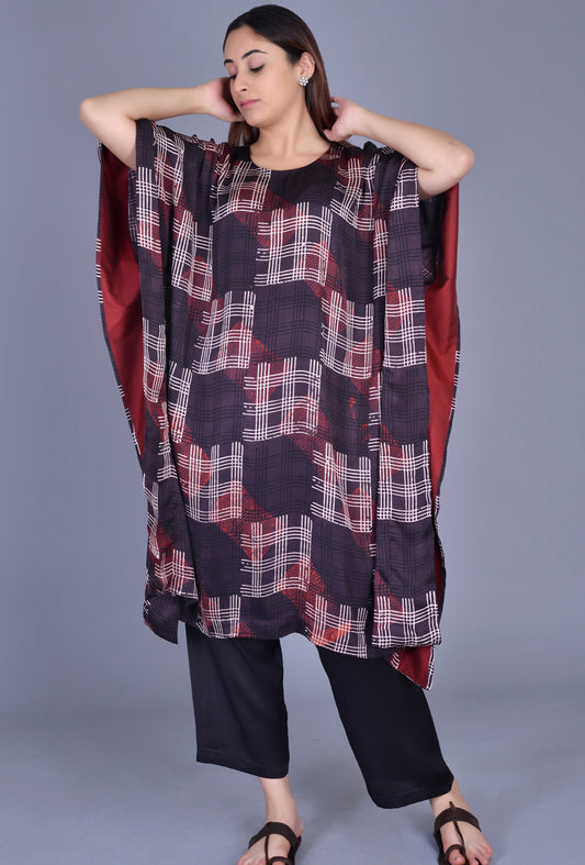 Brown Modal Silk Poncho