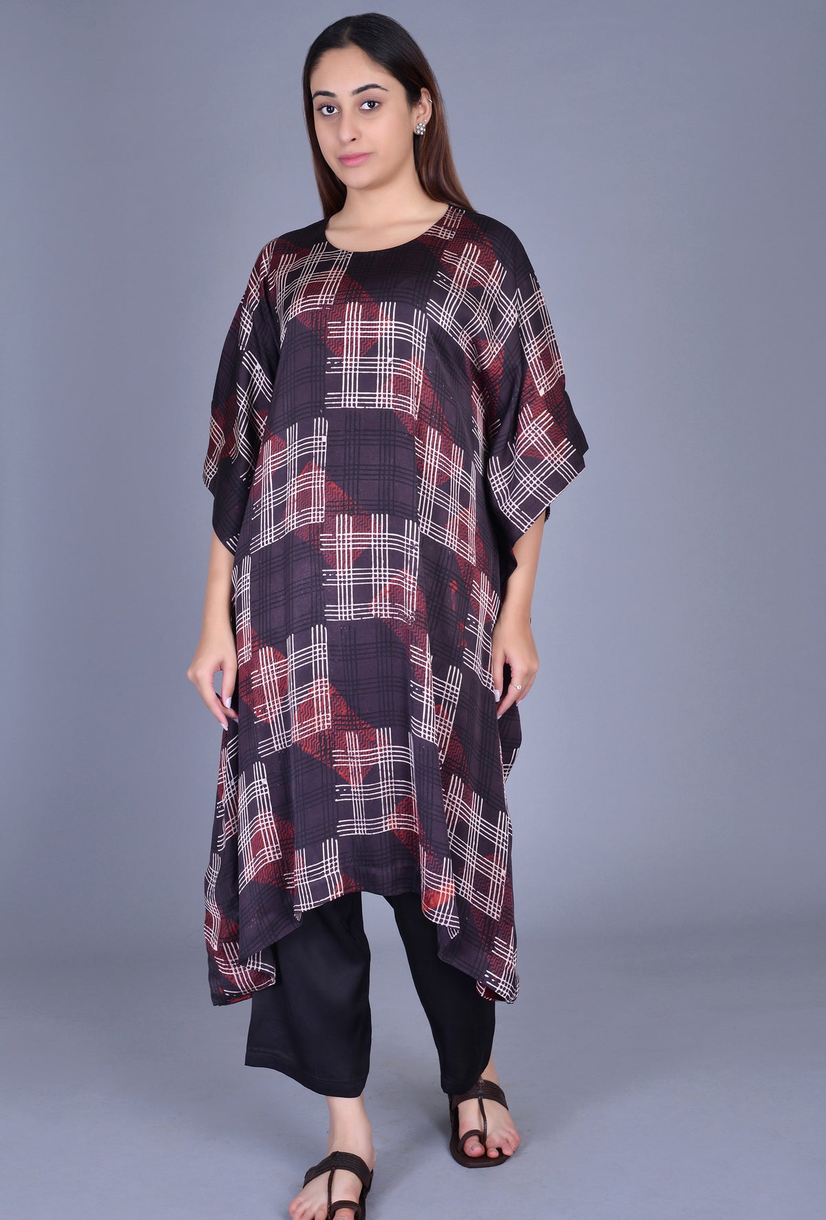 Brown Modal Silk Poncho