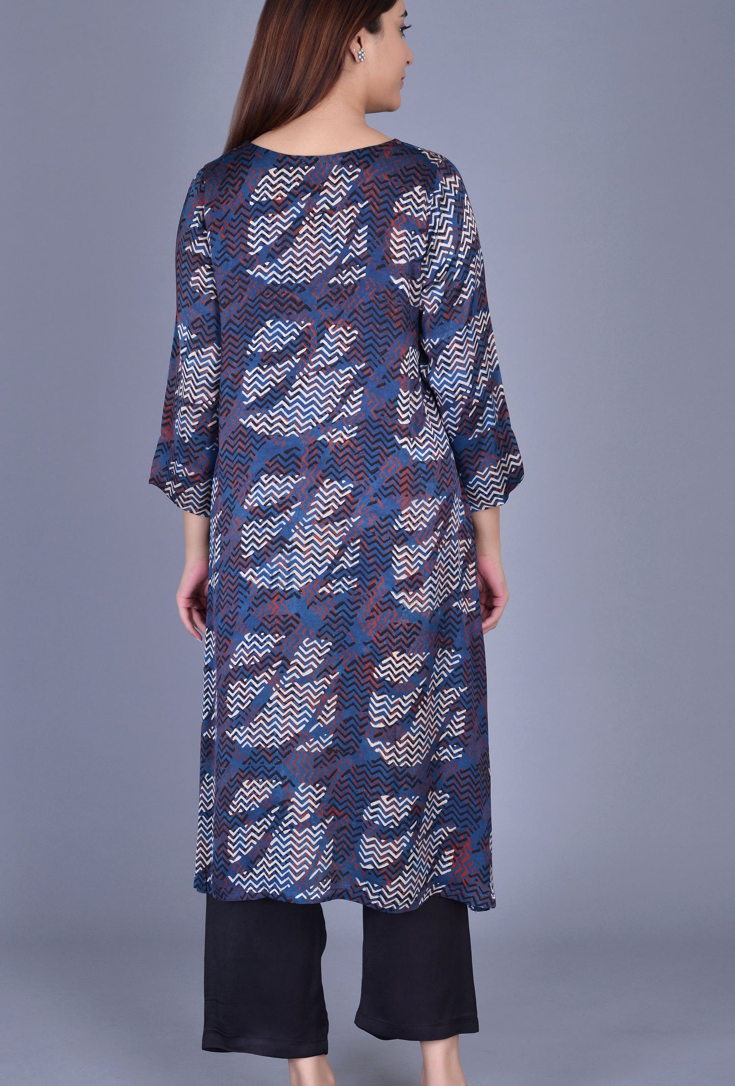 Blue Modal Silk Ensemble