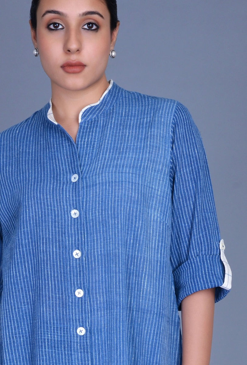 Indigo Stripes Kala Cotton Tunic