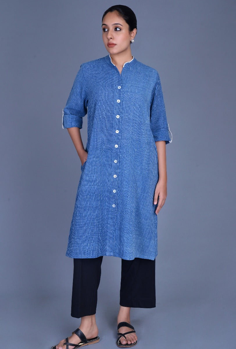 Indigo Stripes Kala Cotton Tunic