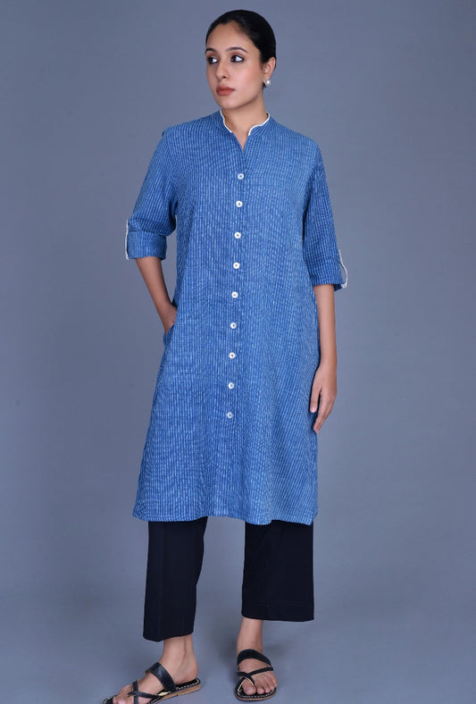 Indigo Stripes Kala Cotton Tunic