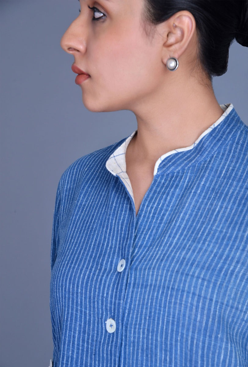 Indigo Stripes Kala Cotton Tunic