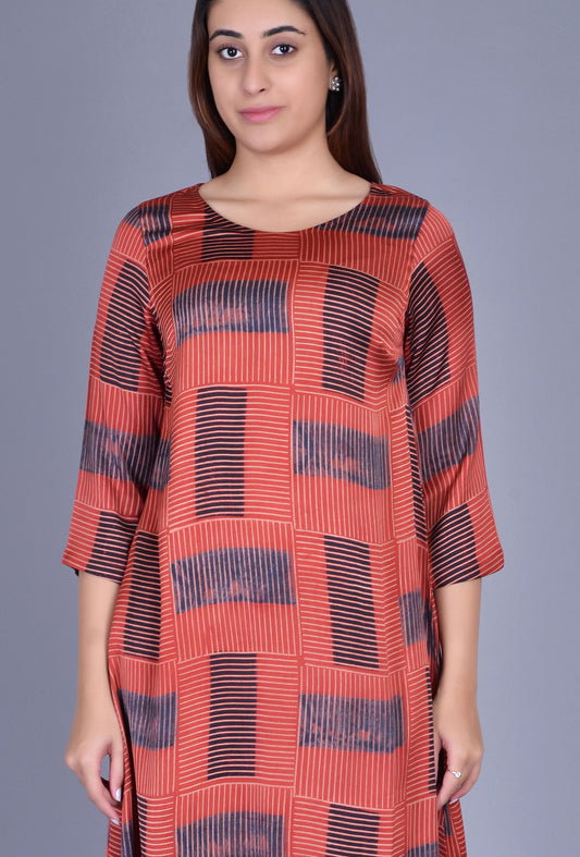 Red Modal Silk Ensemble