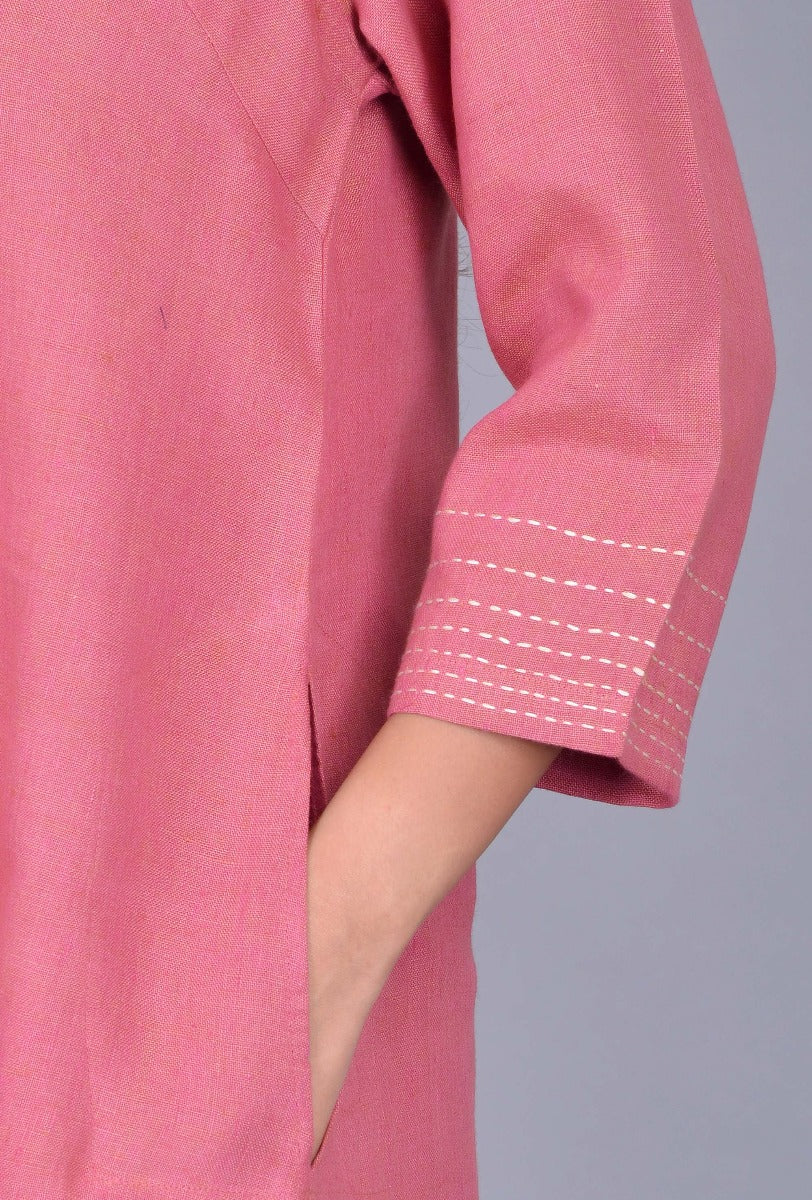 Linen Tennis Collar Dress