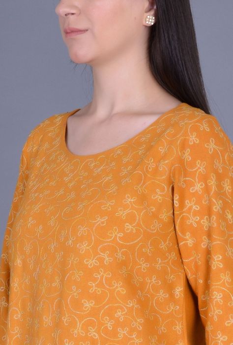 Gicha Silk Mustard Ensemble