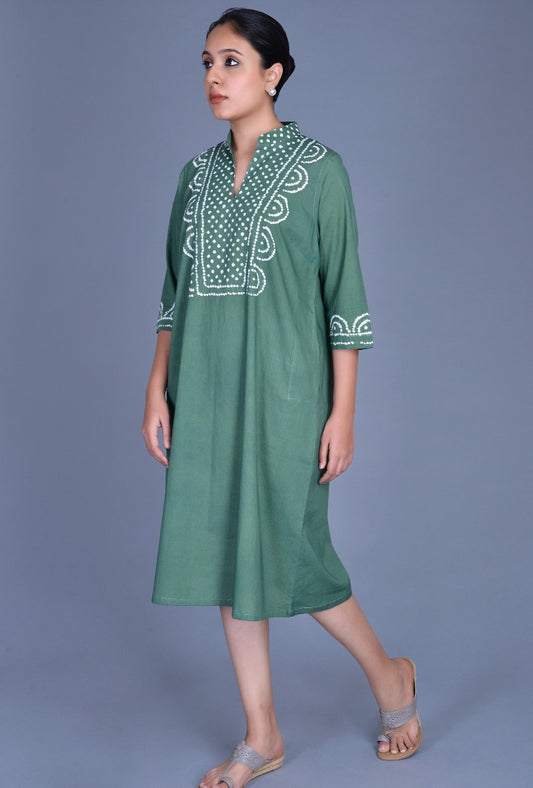 Cotton Bandhani Dress