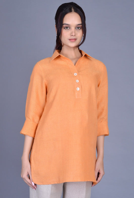 Linen Tennis Collared Shirt