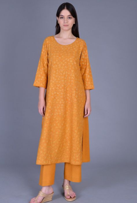 Gicha Silk Mustard Ensemble