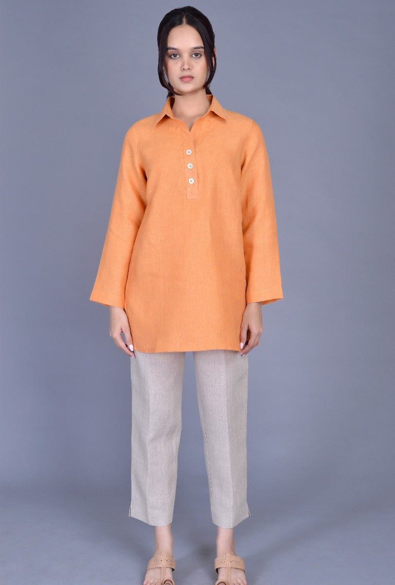 Linen Tennis Collared Shirt