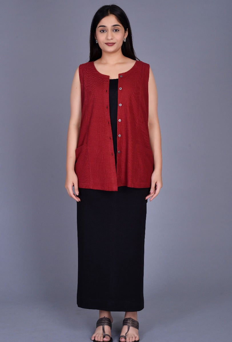 Knit Sleeveless Jacket