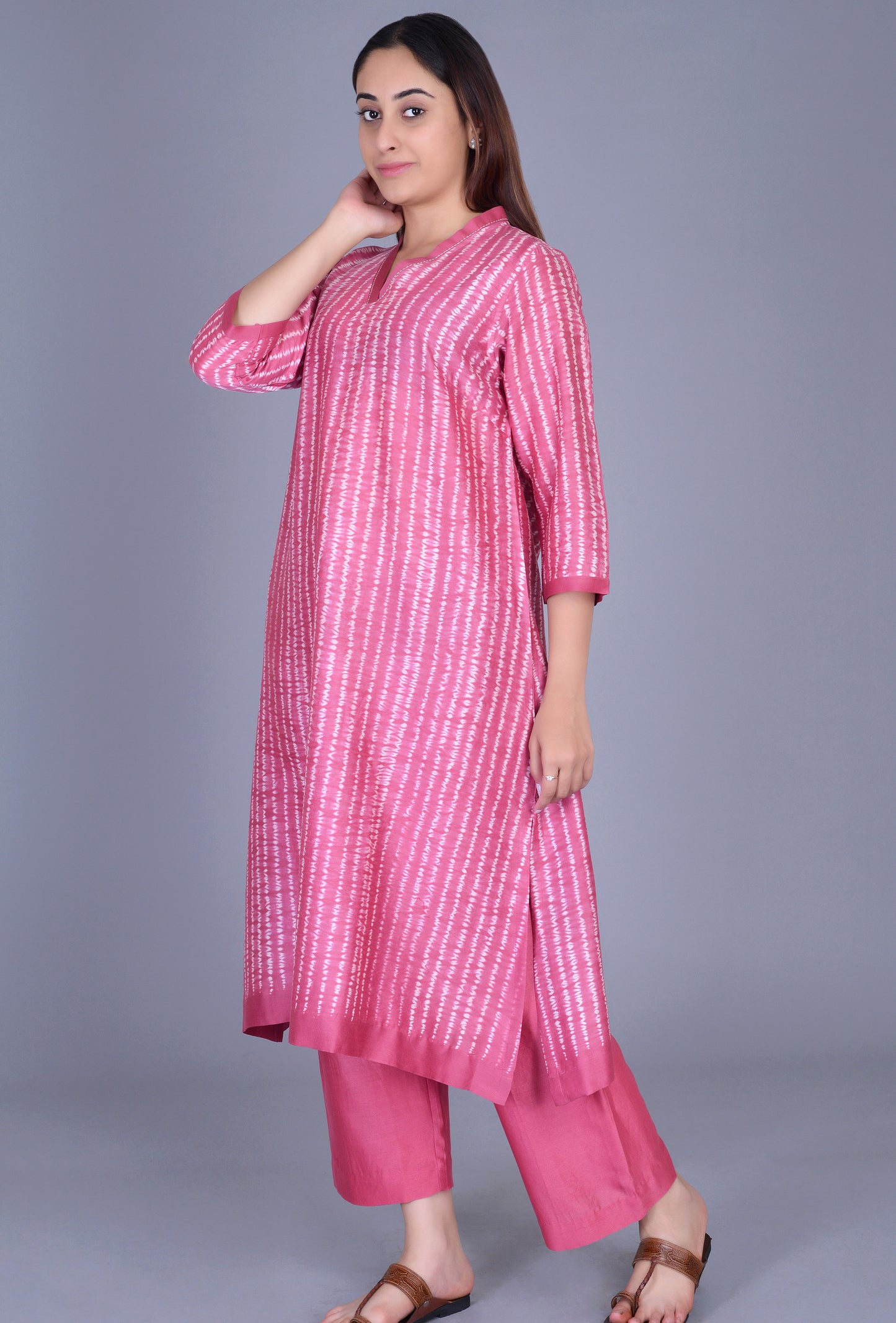 Chanderi Silk Shibori Ensemble