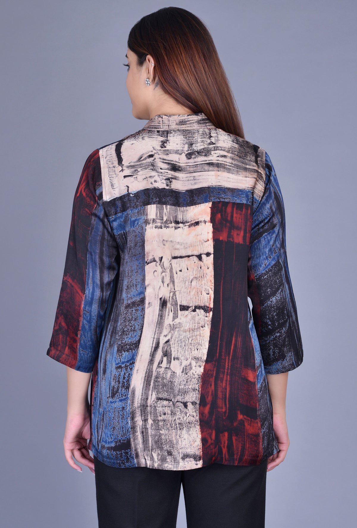 Multi Color Modal Silk Shirt
