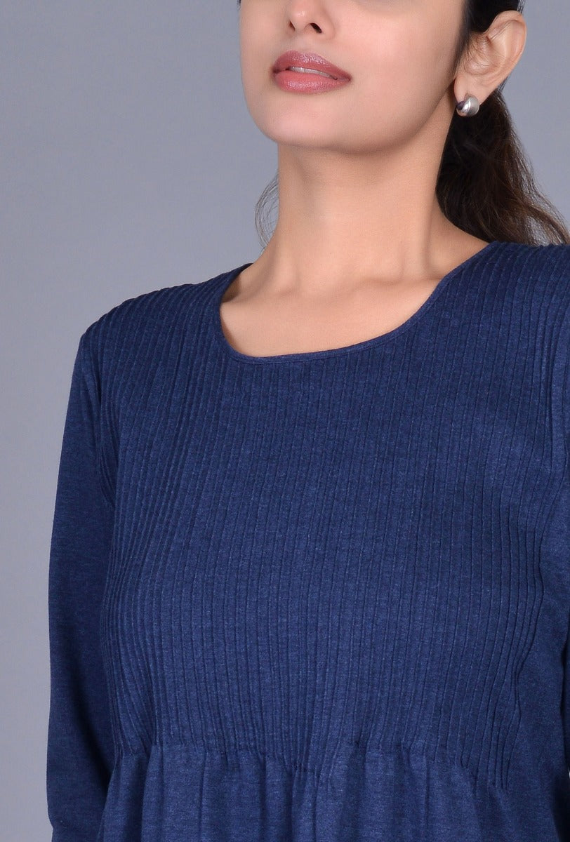Knit Pintucks Kurti