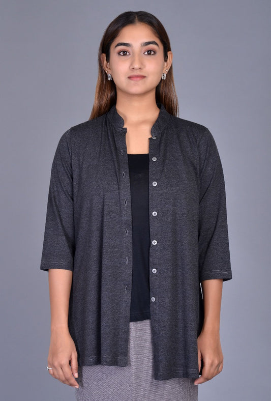 Knit Stand Collar Kurti