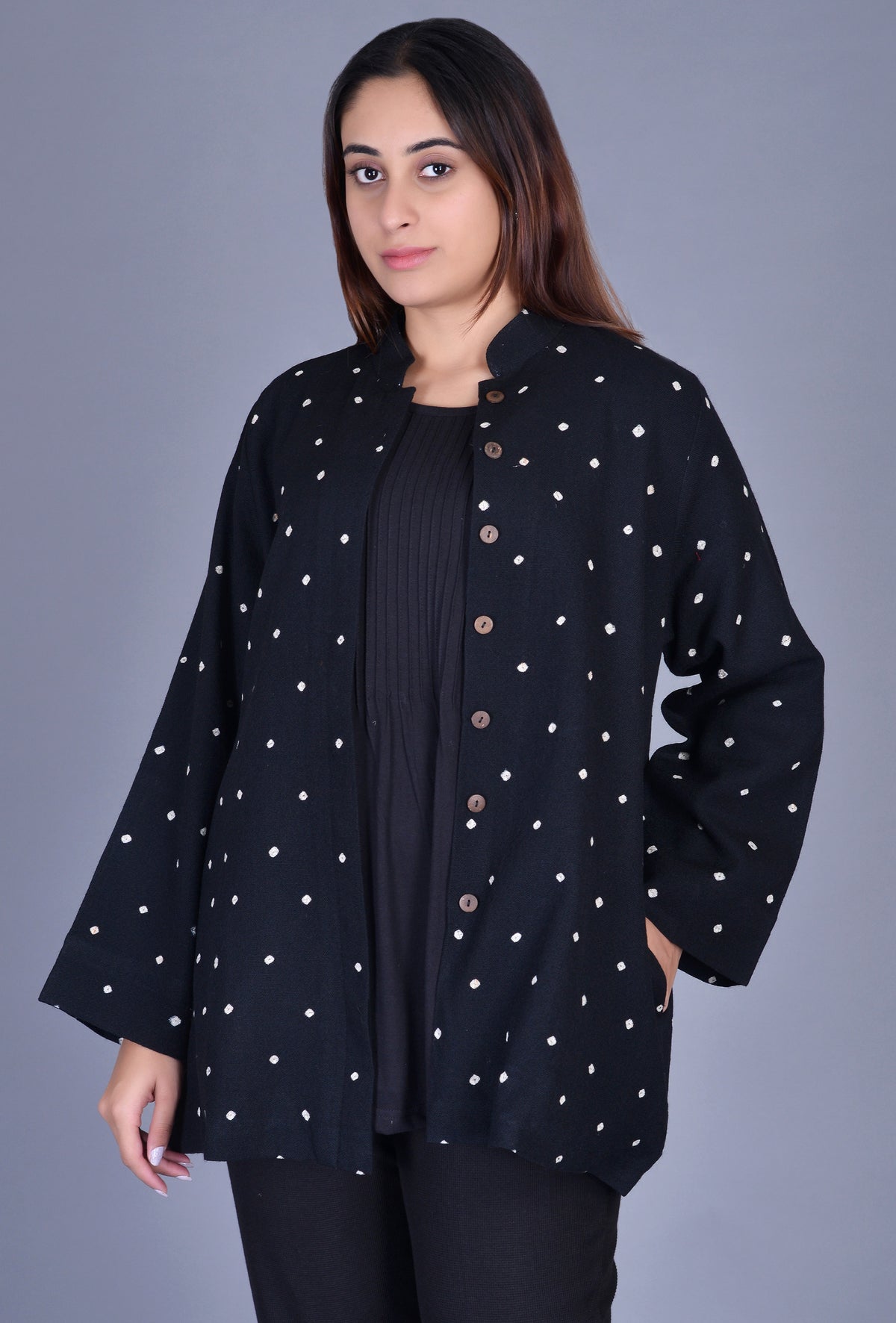 Woolen Bandhani Jacket