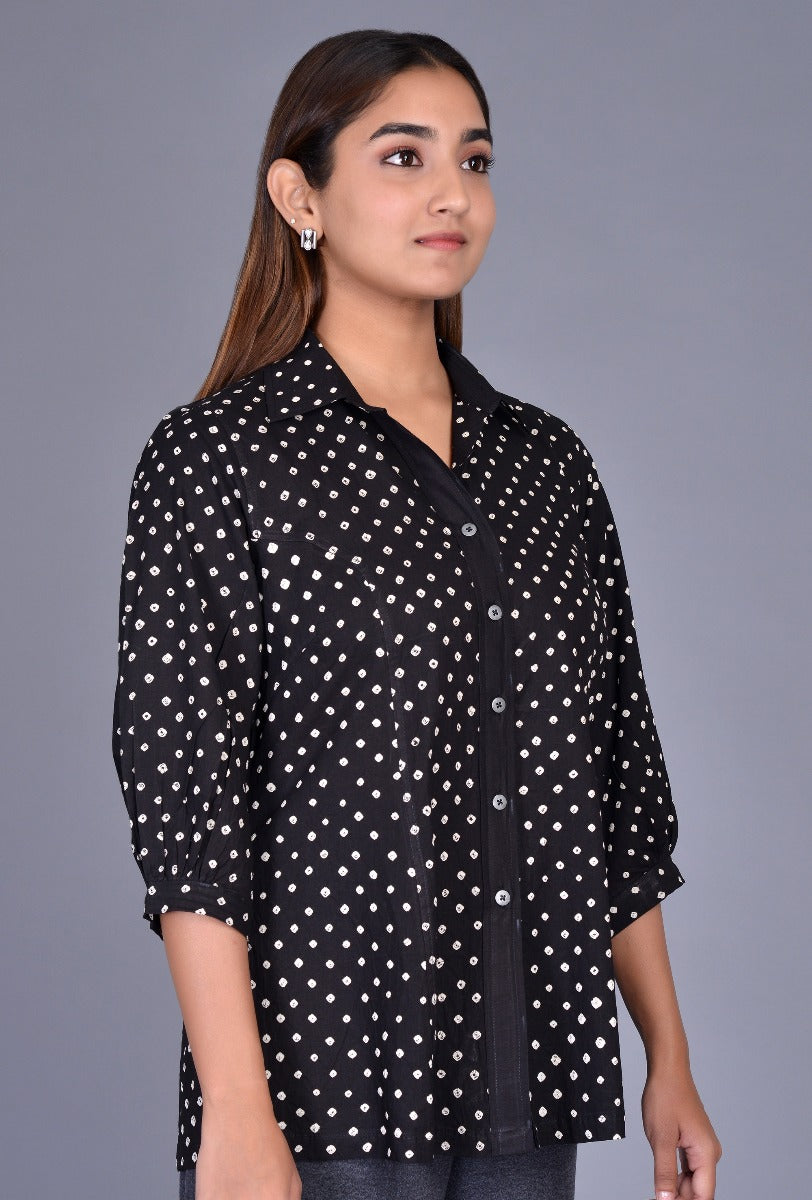 Black Bandhani Shirt
