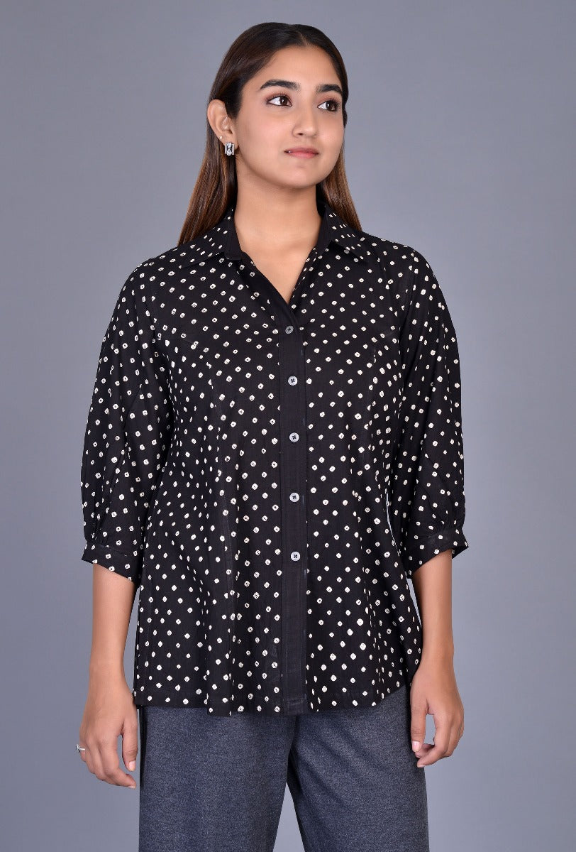 Black Bandhani Shirt