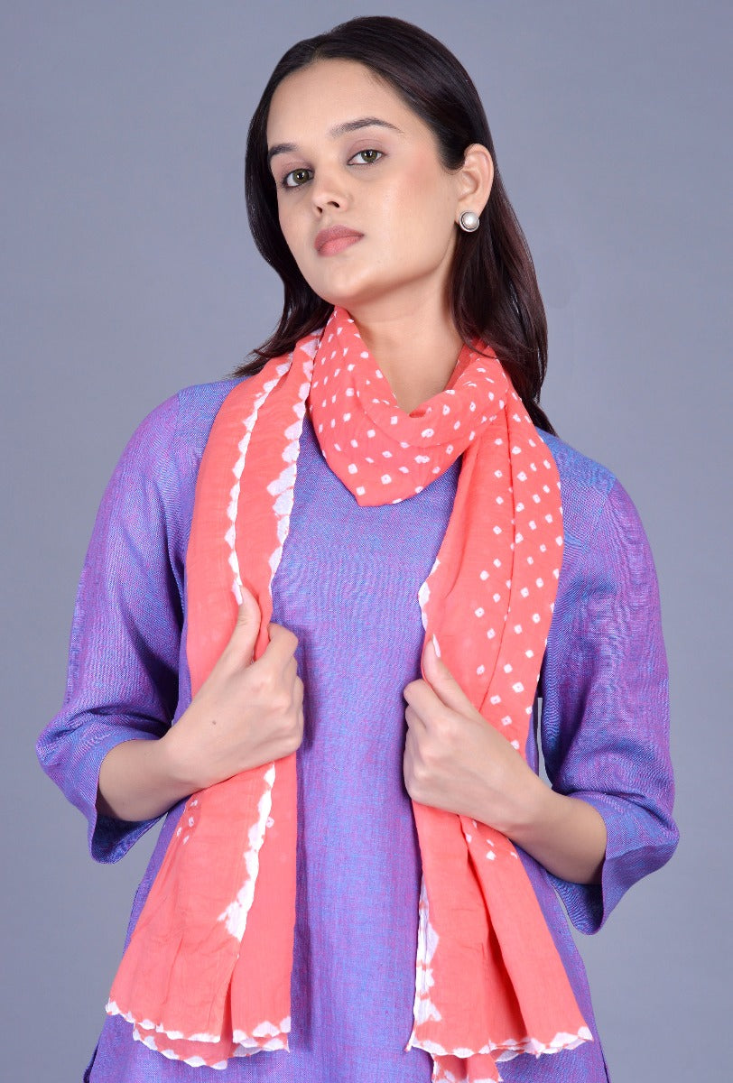 Cotton Bandhani Stole