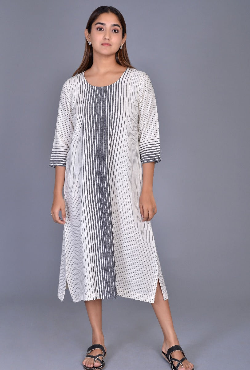 Off White Kala cotton Striped Dress