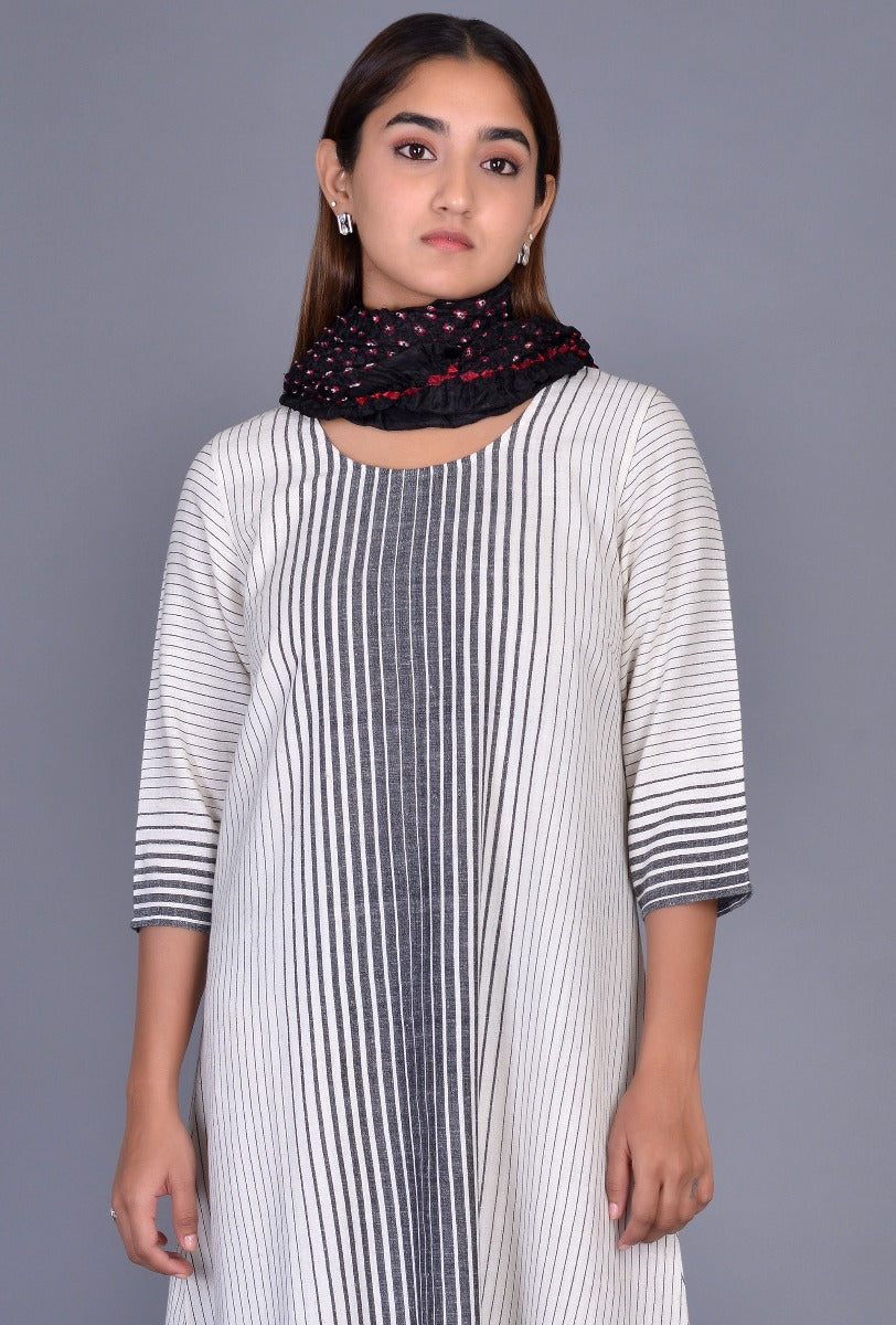 Off White Kala cotton Striped Dress