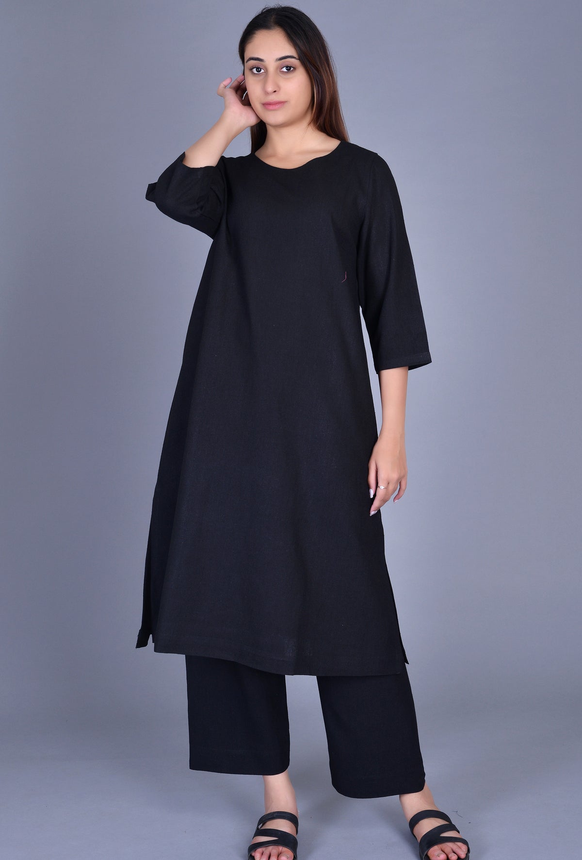 Black Gicha Silk Ensemble