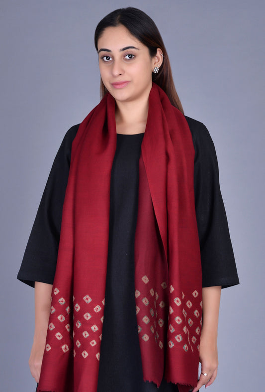 Maroon Woolen Stole