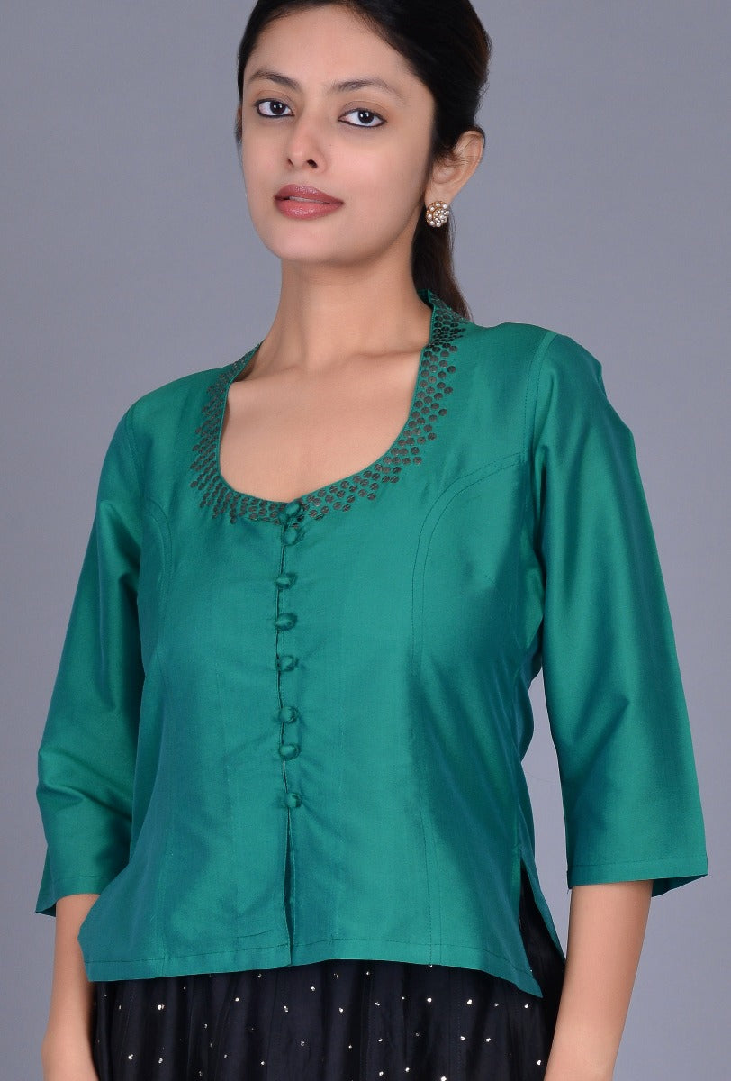 Silk Blouse with Sequins