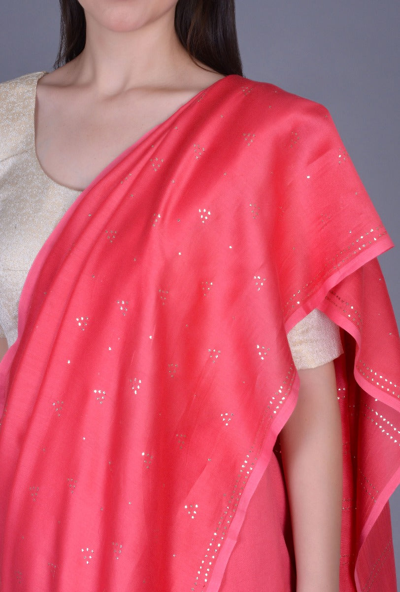 Pink Chanderi Saree