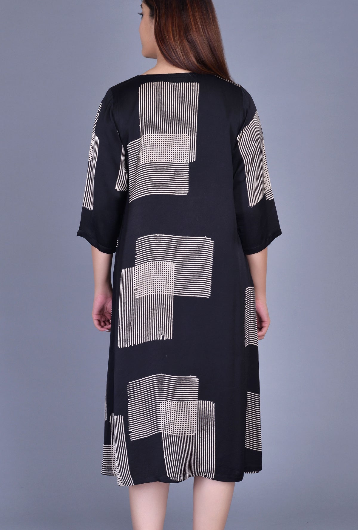 Black Modal Silk Dress