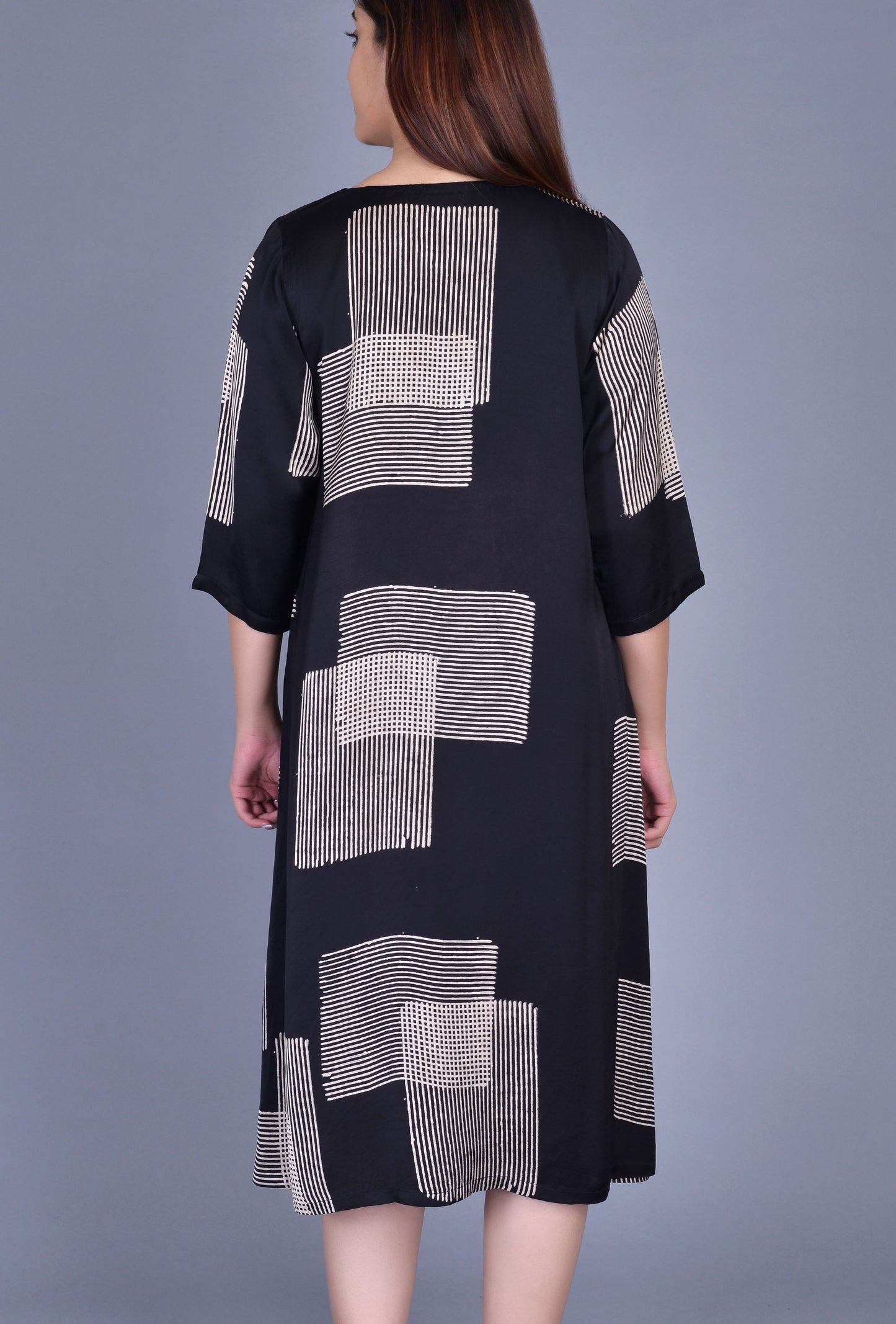 Black Modal Silk Dress