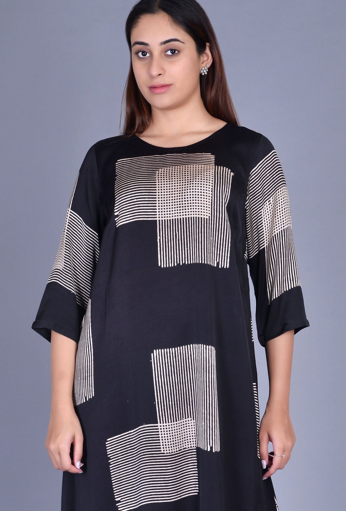 Black Modal Silk Dress